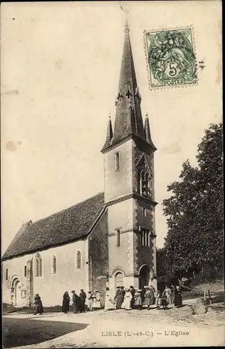 Ak Lisle Loir-et-Cher, L´Église