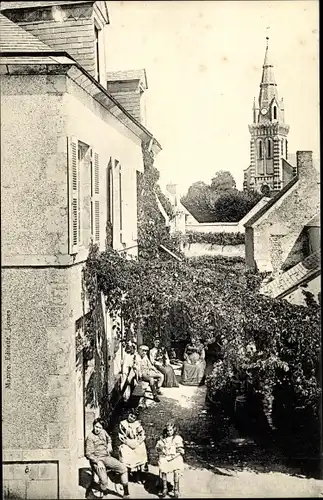 Ak Lunay Loir et Cher, Partie du Village et Église