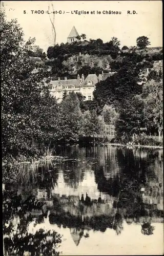 Ak Troo Loir et Cher, Église, Château