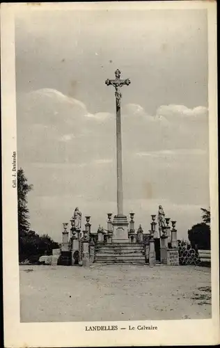 Ak Landelles et Coupigny Calvados, Le Calvaire