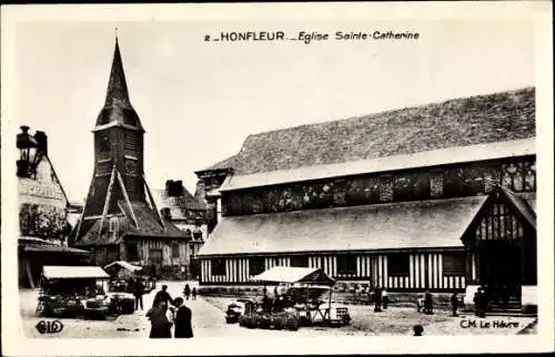 Ak Honfleur Calvados, Église Sainte Catherine