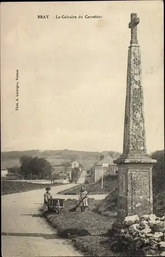 Ak Braye Val-d´Oise, Le Calvaire du Carrefour