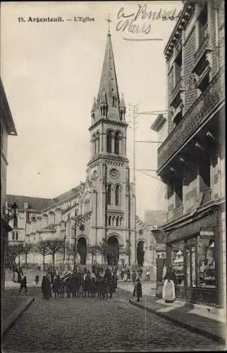 Ak Argenteuil Val d'Oise, L´Église