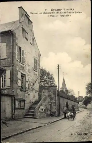 Ak Éragny Val d'Oise, Maison où Bernardin de Saint Pierre écrivit Paul et Virginie