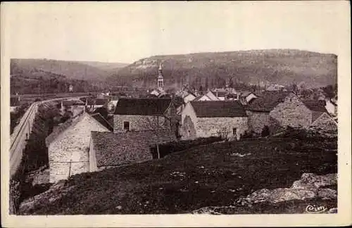 Ak Voutenay sur Cure Yonne, Vue prise de l´Église