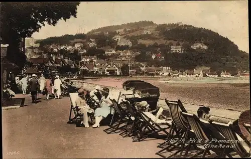 Ak Minehead Mayenne, North Hill, Promenade, Minehead