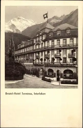 Ak Interlaken Kt. Bern Schweiz, Bristol Hotel Terminus