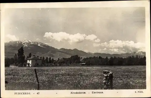 Ak Puigcerda Katalonien, Alrededores, Panorama