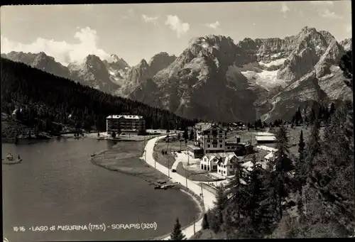 Ak Lago di Misurina Cortina d'Ampezzo Veneto, veduta generale e Sorapis