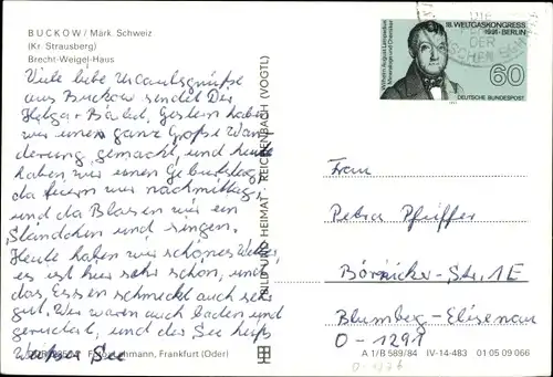 Ak Buckow in der Märkischen Schweiz, Brecht Weigel Haus