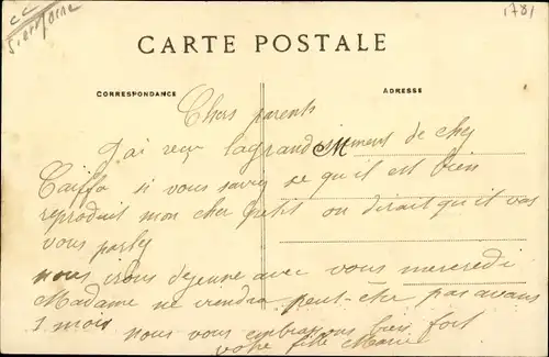 Ak Hermé Seine et Marne, Ferme de la Motte Bonno dans l'eau, Inondation de Janvier et Février 1910