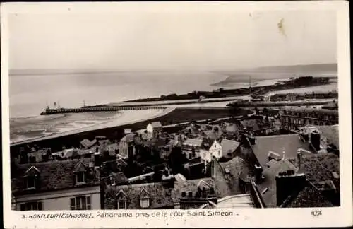 Ak Honfleur Calvados, Le Port, Panorama