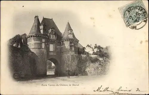Ak Durtal Maine et Loire, Porte Verron du Chateau