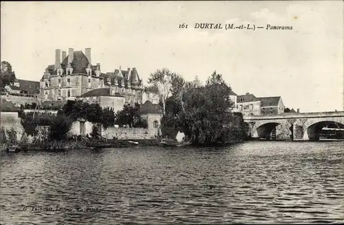 Ak Durtal Maine et Loire, Panorama