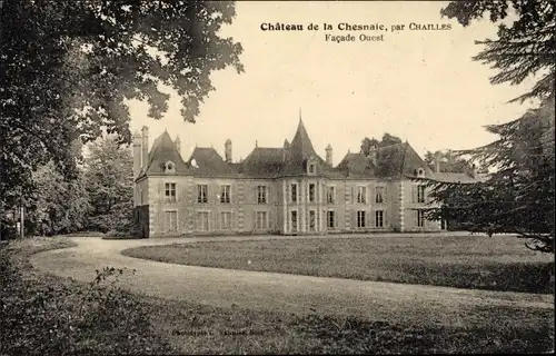 Ak Chailles Loir-et-Cher, Château de la Chesnaie, Facade Ouest