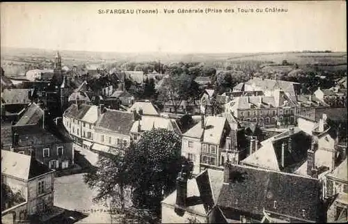 Ak Saint Fargeau Yonne, Vue Générale