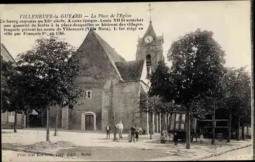 Ak Villeneuve la Guyard Yonne, L´Église