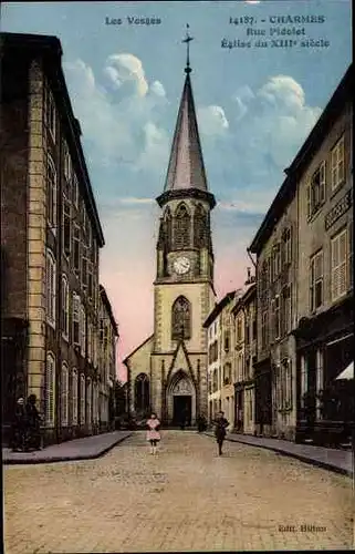 Ak Charmes Vosges, Rue Pidolot, L´Église