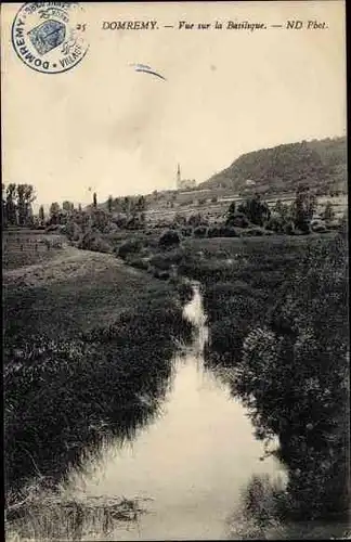 Ak Domrémy la Pucelle Vosges, Vue sur la Basilique