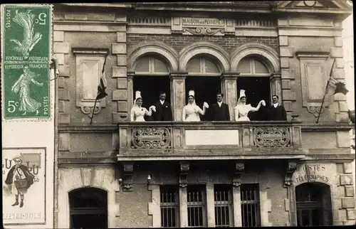 Ak Saint Maixent Deux Sevres, Au Balcon de la Maison des Rosières