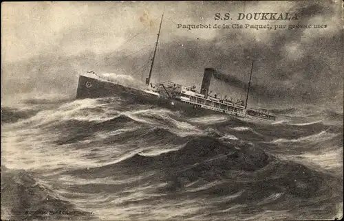 Ak Paquebot SS Doukkala, Compagnie de Navigation Paquet, CNP