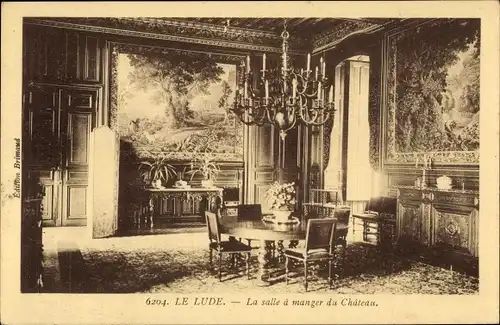 Le Lude Sarthe, La Salle a manger du Chateau
