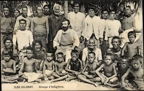 Ak Iles Gilbert Gilbertinseln Kiribati, Groupe d'Indigènes