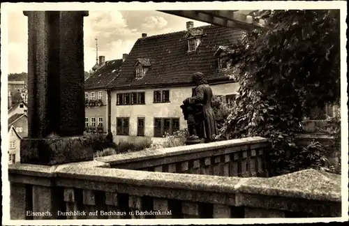 Ak Lutherstadt Eisenach in Thüringen, Bachhaus, Bachdenkmal