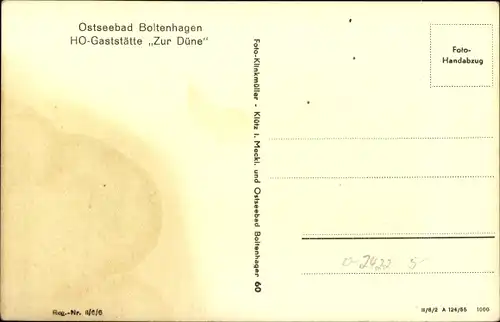 Ak Ostseebad Boltenhagen, HO Gaststätte Zur Düne