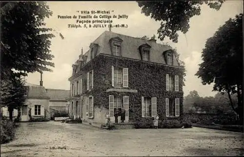 Ak Villa Saint Michel Seine et Marne, Pension de Famille du Collège de Juilly, Facade principale