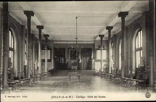 Ak Juilly Seine et Marne, Collège, Salle des Bustes