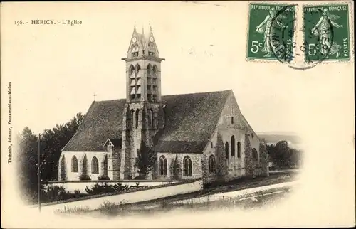 Ak Hericy Seine et Marne, L´Eglise