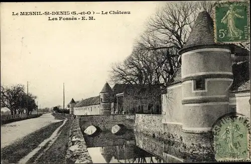 Ak Le Mesnil Saint Denis Yvelines, Le Château, Les Fossés