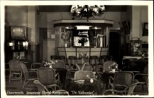 Ak Doorwerth Gelderland, Interieur Hotel-Restaurant De Valkenier