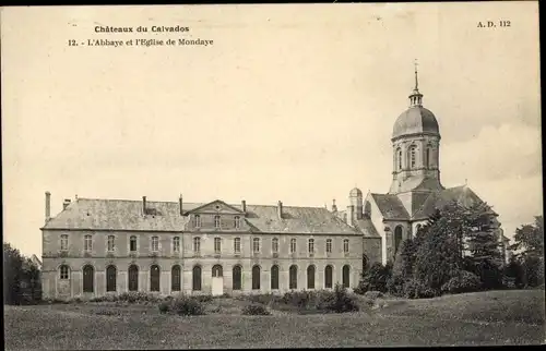 Ak Juaye-Mondaye Calvados, Abbaye et Église de Mondaye