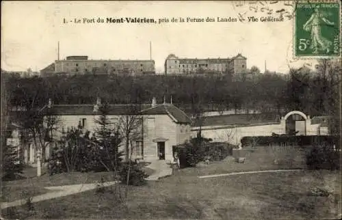 Ak Suresnes Hauts de Seine, Le Fort du Mont Valérien, Gesamtansicht