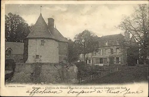 Ak Choue Loir-et-Cher, Château du Grand Bouchet et restes de l´ancien Château
