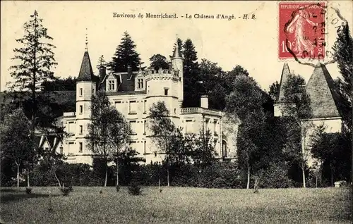 Ak Montrichard Loir et Cher, Le Château d´Ange