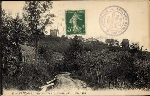 Ak Sannois Val d’Oise, Vieux sur les Vieux Moulins