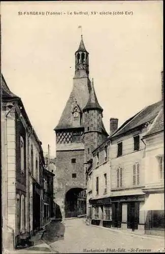 Ak Saint Fargeau Yonne, Le Beffroi