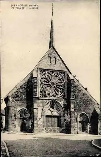 Ak Saint Fargeau Yonne, L´Église