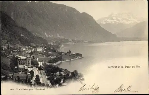 Ak Territet Kanton Waadt, Panorama, Dent du Midi