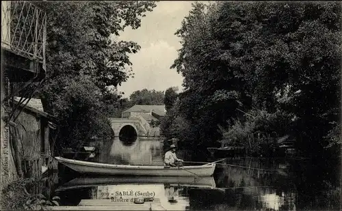 Ak Sablé sur Sarthe, Riviere d'Erve