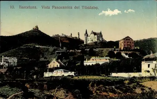 Ak Barcelona Katalonien Spanien, Vista Panoramica del Tibidabo