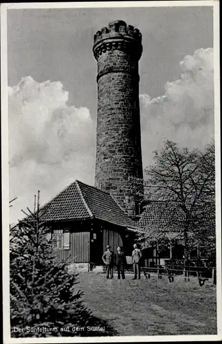 Ak Klein Süntel Bad Münder am Deister, Süntelturm, Totalansicht