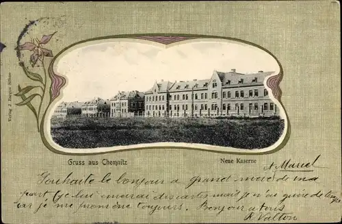 Passepartout Ak Chemnitz in Sachsen, Neue Kaserne