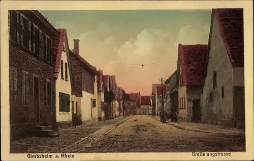 Ak Gimbsheim in Rheinland Pfalz, Breitelangstraße