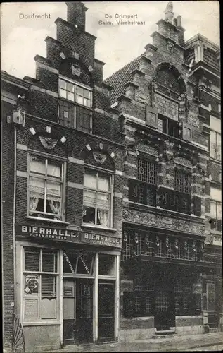 Ak Dordrecht Südholland Niederlande, De crimpert Salm. Vischstraat, Bierhalle