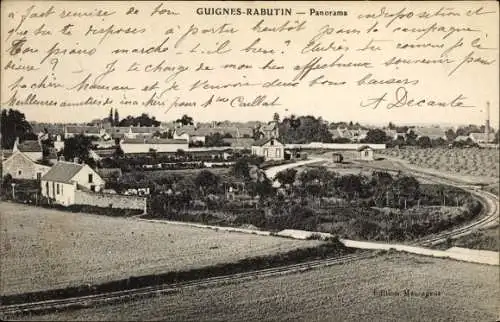 Ak Guignes Rabutin Seine et Marne, Panorama