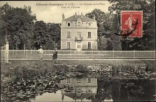 Ak Chevry Cossigny Seine et Marne, Le Chateau de la Place, Cote de l´Entree